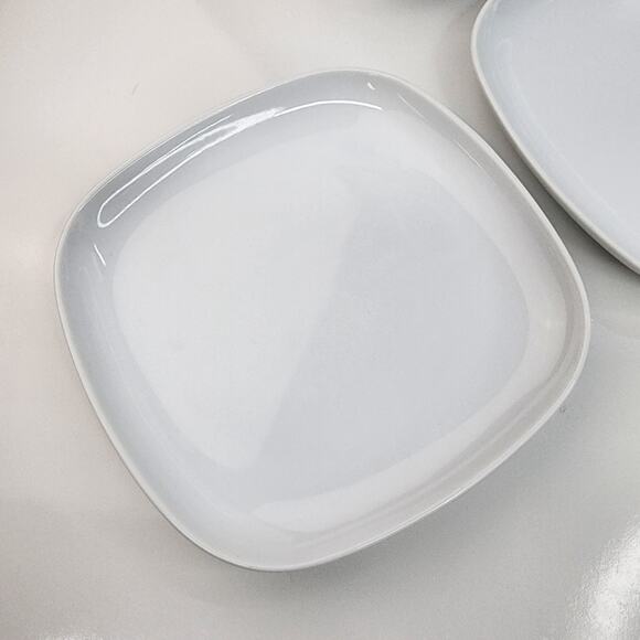 IKEA Set of 5 Square Plates Dessert Salad Bread # 21986 White 7” Minimalist - Picture 4 of 9